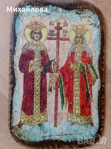 Икона "Константин и Елена", снимка 1 - Икони - 31620600