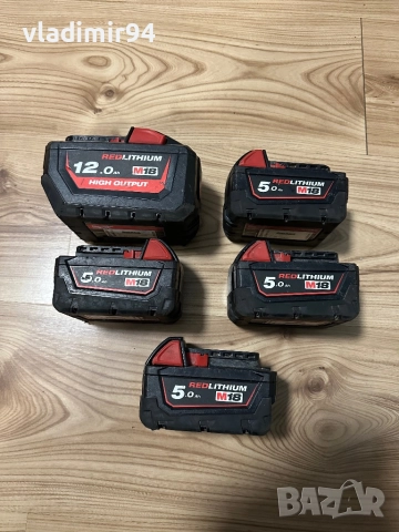 Milwaukee 18v батерии, снимка 2 - Други инструменти - 52871317