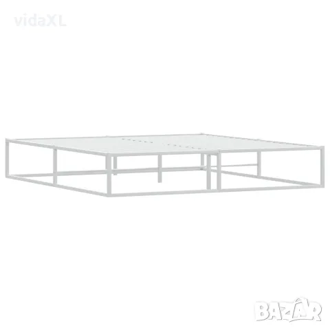 vidaXL Рамка за легло без матрак Бяла 180x200 cm Метал, снимка 3 - Спални и легла - 56147556