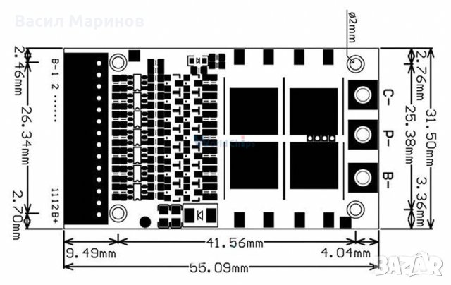 Продавам BMS защитни платки за LiFePO4 батерии , снимка 6 - Друга електроника - 35580714