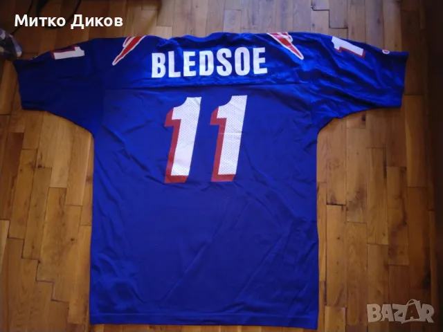 Drew Bledsoe #11 New England Patriot NFL Champion маркова тениска американски футбол размер 48 или Л, снимка 10 - Други спортове - 47522054