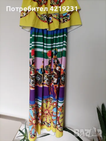 Цветна дълга рокля на Dolce & Cabbana, снимка 2 - Рокли - 49697631