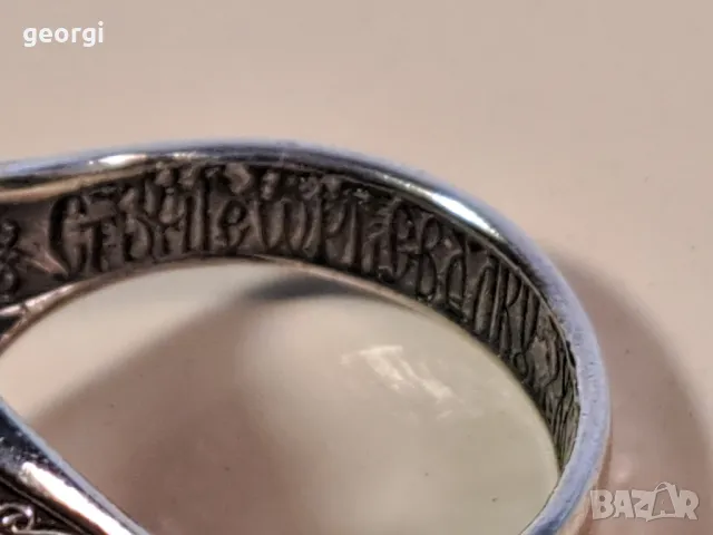 мъжки сребърен пръстен Св. Георги , снимка 4 - Пръстени - 49545439
