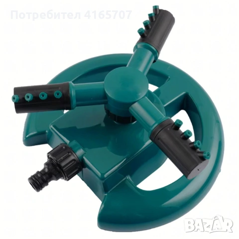 Автоматична градинска пръскачка с 3 регулируеми рамена и 12 дюзи, 360°, снимка 3 - Други - 53371743