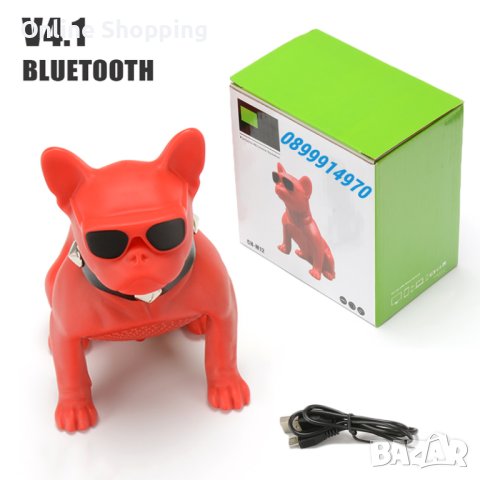 Преносим bluetooth високоговорител 3D модел на високоговорител-френски булдог, снимка 1 - Bluetooth тонколони - 40421083