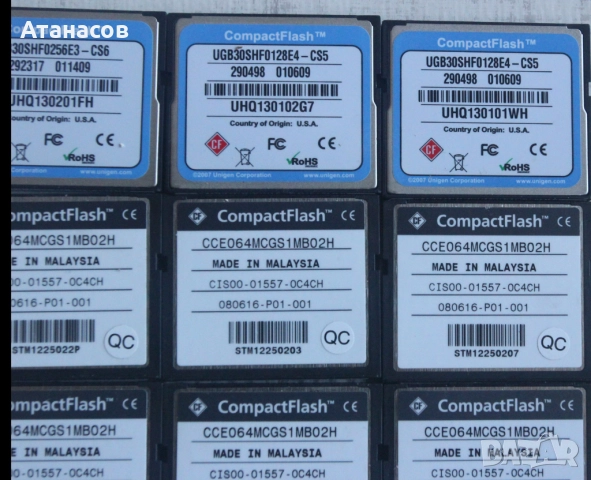 Original Cisco 256MB, 128, 64 MB CompactFlash CF Memory Cards, снимка 4 - Външни хард дискове - 52774739