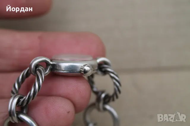 Дамски сребърен швейцарски часовник ''Borier'', снимка 3 - Дамски - 47903230