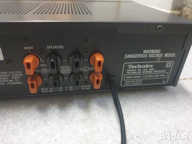 Усилвател/ Ресийвър Technics SA-120L Чудесно кество на звука. Всичко му работи. В много добро състоя, снимка 7 - Ресийвъри, усилватели, смесителни пултове - 34504294