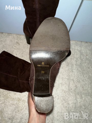 Велурени ботуши номер 40, снимка 5 - Дамски ботуши - 38171306