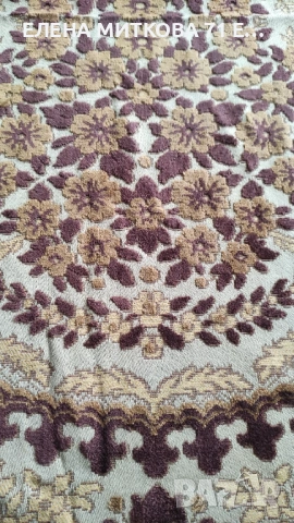 Тежка покривка за маса с релефни плюшени флорални мотиви, снимка 5 - Покривки за маси - 54213615