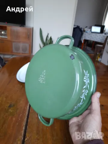 Стара Емайлирана тенджера #10, снимка 3 - Други - 48297400