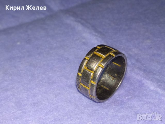 Стар ВИНТИДЖ АРТ МОДЕЛ СРЕБЪРЕН ПРЪСТЕН ПАТИНИРАНО СРЕБРО 925 Тип ХАЛКА РЪЧНА РЯДКА ИЗРАБОТКА 39988, снимка 13 - Пръстени - 42657068