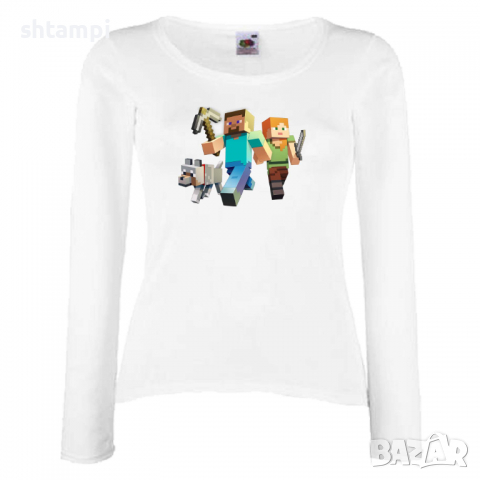 Дамска тениска Minecraft 1 майнкрафт Minecraft,Игра,Забавление,подарък,Изненада,Рожден Ден., снимка 4 - Тениски - 36520755