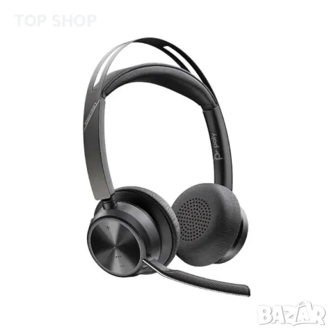 Безжични слушалки Poly Voyager Focus UC  USB-A - Със стойка, снимка 2 - Bluetooth слушалки - 48732234