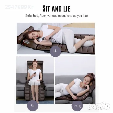 Масажен матрак с вибрационно отопление и масаж на краката – Пълна релаксация у дома, снимка 10 - Друга електроника - 49555879