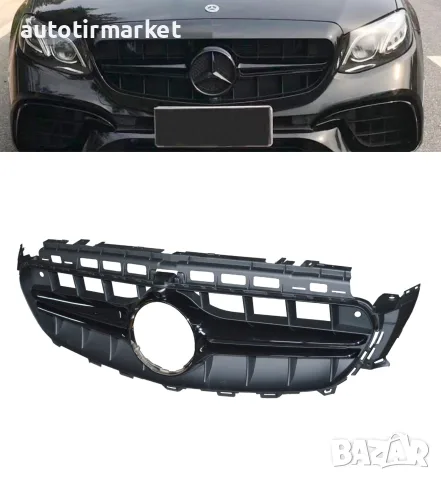 Черен лак решетка тип E63 AMG за Mercedes E класа