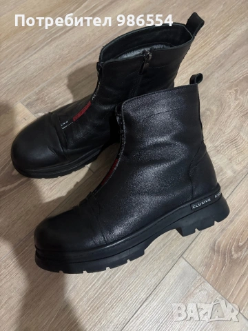 Дамски боти черни естествена кожа размер 41