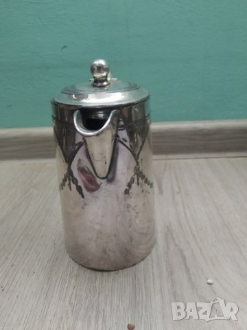 посребрена метална кана арт нуво, снимка 2 - Други ценни предмети - 39159020