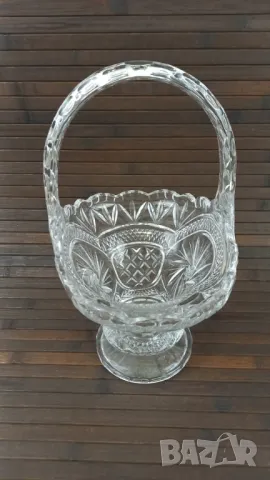 Кошница бонбониера от шлифован кристал, снимка 4 - Декорация за дома - 49728497