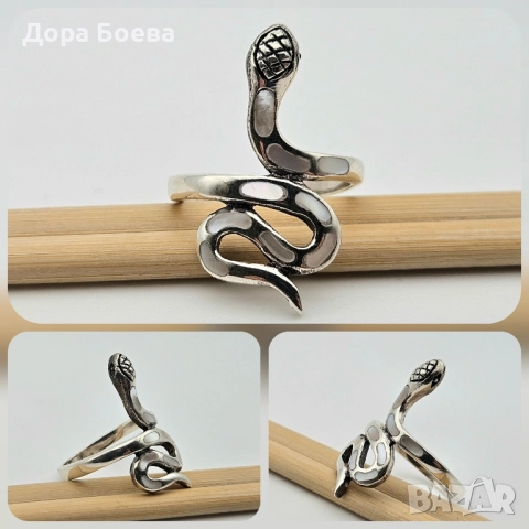Сребърен пръстен: "Селия", снимка 3 - Пръстени - 52356185