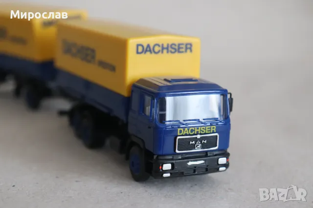 HERPA H0 1/87 MAN DACHSER КАМИОН ИГРАЧКА МОДЕЛ TIR, снимка 6 - Колекции - 49633766