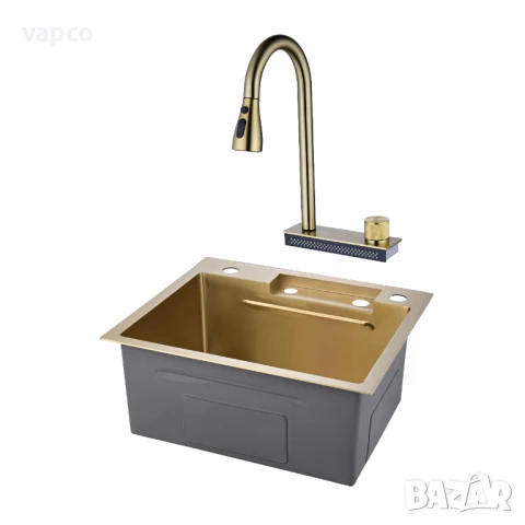 Златна мултифункционална кухненска мивка 50см, снимка 9 - Мивки - 50954067