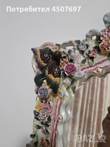 Огромно огледало от  порцелан., снимка 10 - Антикварни и старинни предмети - 54322958