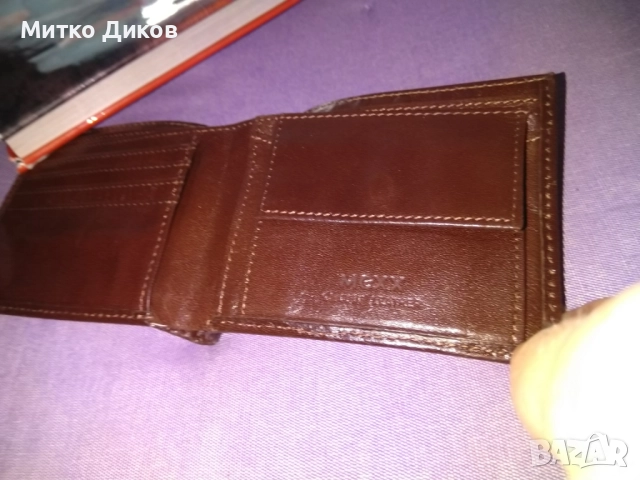 MEXX марков портфейл нов естествена кожа 120х95мм, снимка 3 - Портфейли, портмонета - 51720494