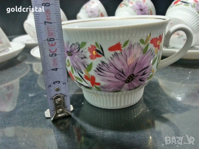 руски порцелан чаени чаши , снимка 4 - Антикварни и старинни предмети - 25293265