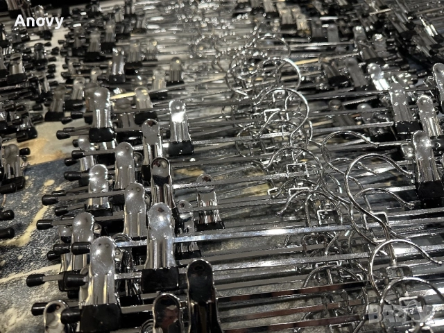 Метални закачалки с щипки – 0,60 лв/бр • Налични 700 бр, снимка 2 - Други стоки за дома - 52596891