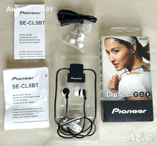 Безжични слушалки за спортуване Pioneer SE-CL5BT, Bluetooth, ClipWear Active, IPX4, 20- 20kHz