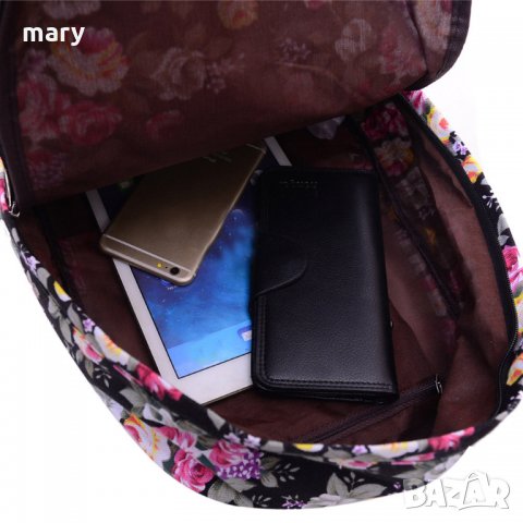 ЧЕРНА РАНИЦА НА РОЗИ, снимка 3 - Раници - 31525341