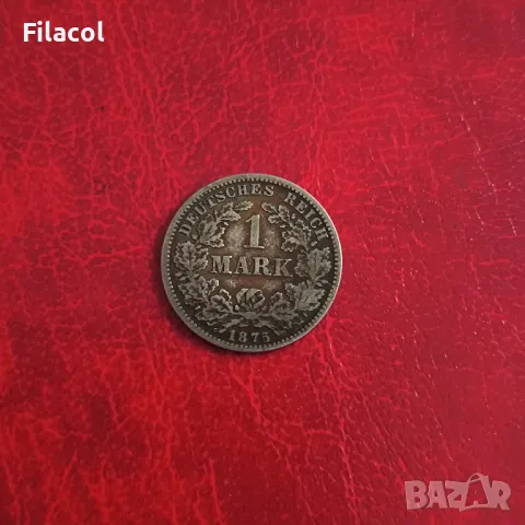 Германия 1 марка 1875 'G' - Карлсруе