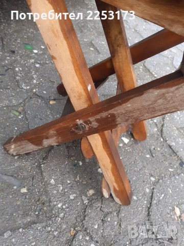 Соц.малко дървено столче, снимка 2 - Екипировка - 39562535