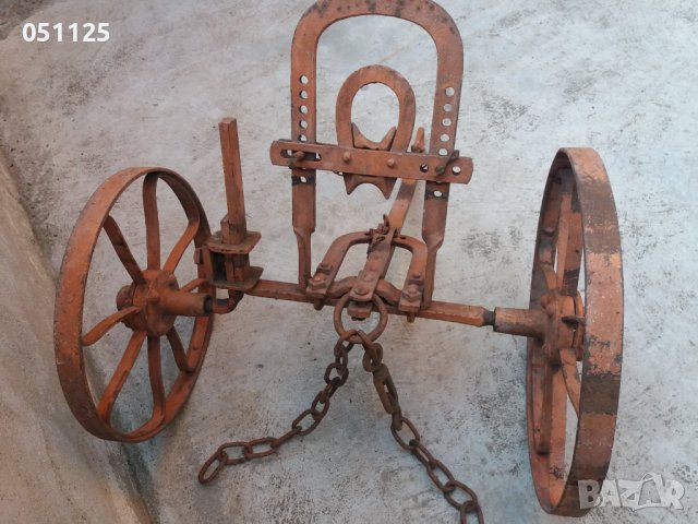 уникален колесар, теглич от каруца , снимка 5 - Антикварни и старинни предмети - 36974708