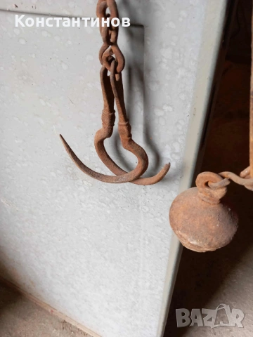 Стар кантар с топуз, снимка 3 - Антикварни и старинни предмети - 53178722