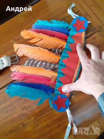 Стар детски Индиански комплект, снимка 5 - Други ценни предмети - 31733205