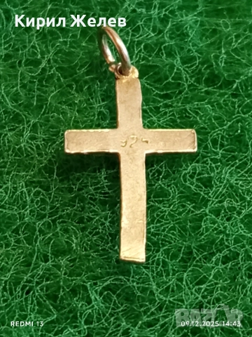 Сребърна висулка кръст нежен елегантен дизайн 52461, снимка 2 - Колиета, медальони, синджири - 52707970