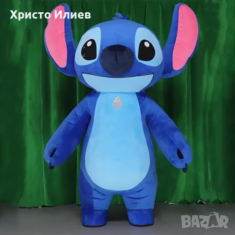 Гигантски надуваем костюм на Стич 1,9м 2,5м Stitch за изненади детски рожденни дни партита, снимка 5 - Други - 50556405