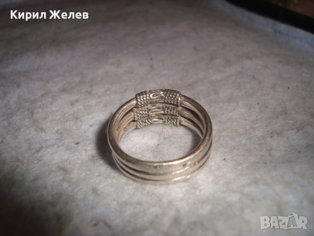 СТАР СРЕБЪРЕН РЕТРО ПРЪСТЕН ВИСОКА ПРОБА СРЕБРО МАЙСТОСКИ - Тип КРАЛСКА ПЛЕТКА ОРНАМЕНТИКА 27349, снимка 7 - Антикварни и старинни предмети - 36797995