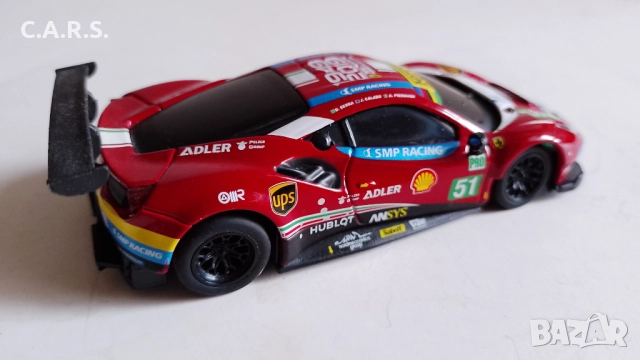 Bburago Ferrari Shell 488 GTE Shell Racing 1:41, снимка 5 - Колекции - 52178130