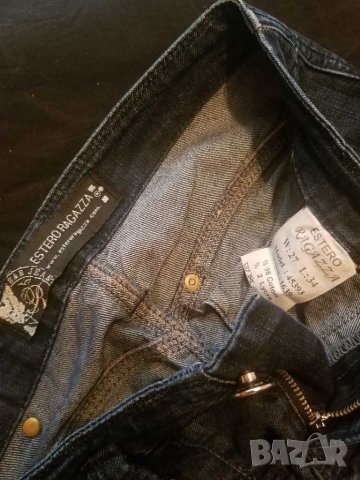 Сини дънки с бродерия , снимка 7 - Дънки - 30722936