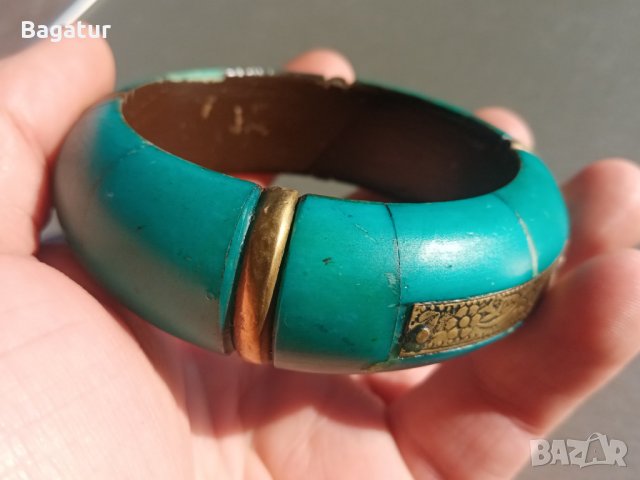 Възрожденски накит,19в,османска гривна,бронз, едра,от на баба чеиза голяма 