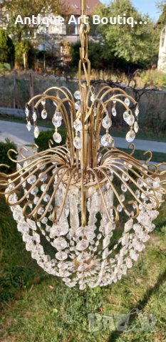 Старинен полилей/плафон 3ка, снимка 3 - Лампи за таван - 42865071