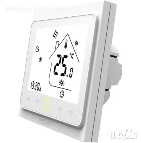 Интелигентен WiFI термостат, MOES BHT-002 за електрическо подово отопление (16A)