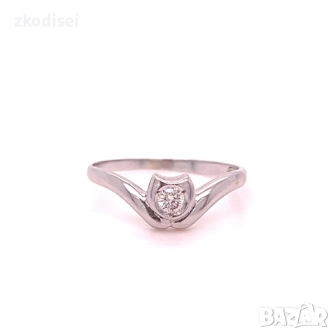 Златен дамски пръстен с диамант 1,56гр. размер:56 18кр. проба:750 модел:34670-5