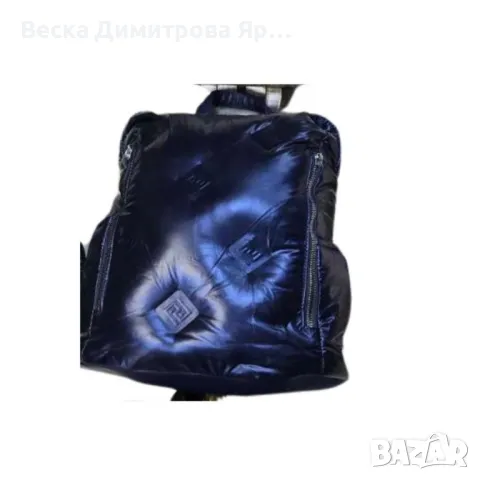 Модерна дамска раница от промазан текстил тип “пъфър”, снимка 6 - Чанти - 48240279