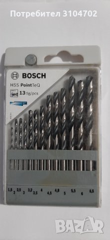 Bosch HSS PointTeq Комплект свредла за метал 13 бр. 2608577349, снимка 2 - Куфари с инструменти - 35076131
