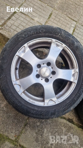 летни гуми с алуминиеви джанти от VW Touran, снимка 2 - Гуми и джанти - 54010744