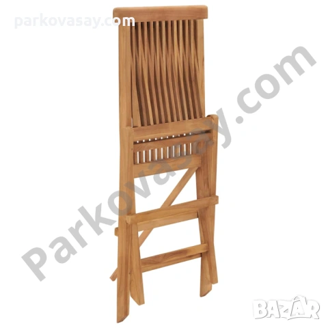 Сгъваеми градински столове тиково дърво масив, снимка 13 - Градински мебели, декорация  - 54163324